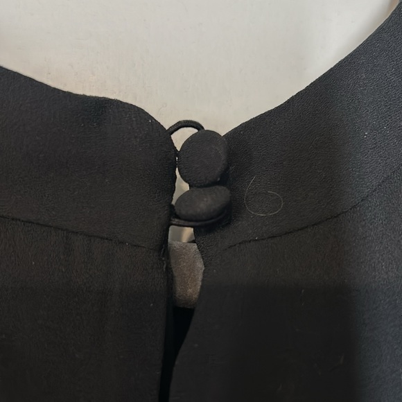 Black Flowy Blousewith Black Beads-sz large - Picture 8 of 16